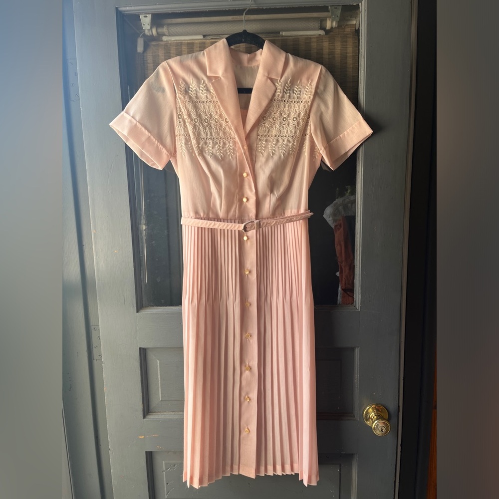 Pink Dress | 1955 Vintage | ILGWU | International Ladies Garment Workers Union
